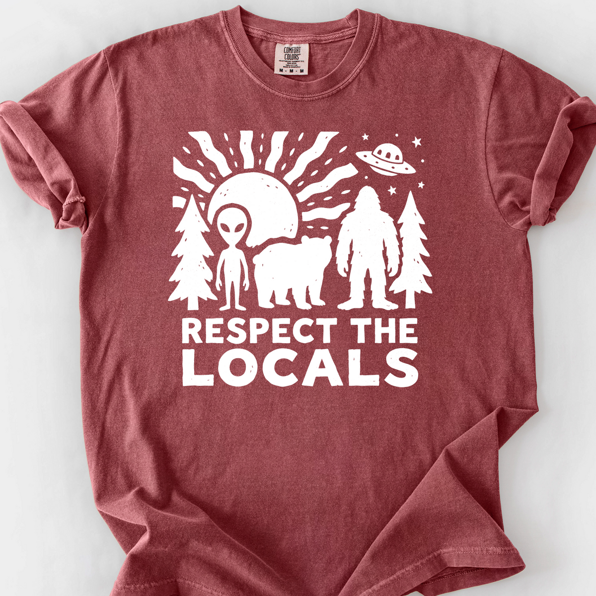 Respect the Locals (Cryptids) T-Shirt — Brick