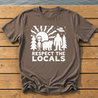 respect the locals cryptids_bold folk cutout_nano banana pro 0 T-Shirt — Espresso
