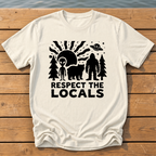respect the locals cryptids_bold folk cutout_nano banana pro 0 T-Shirt — Ivory