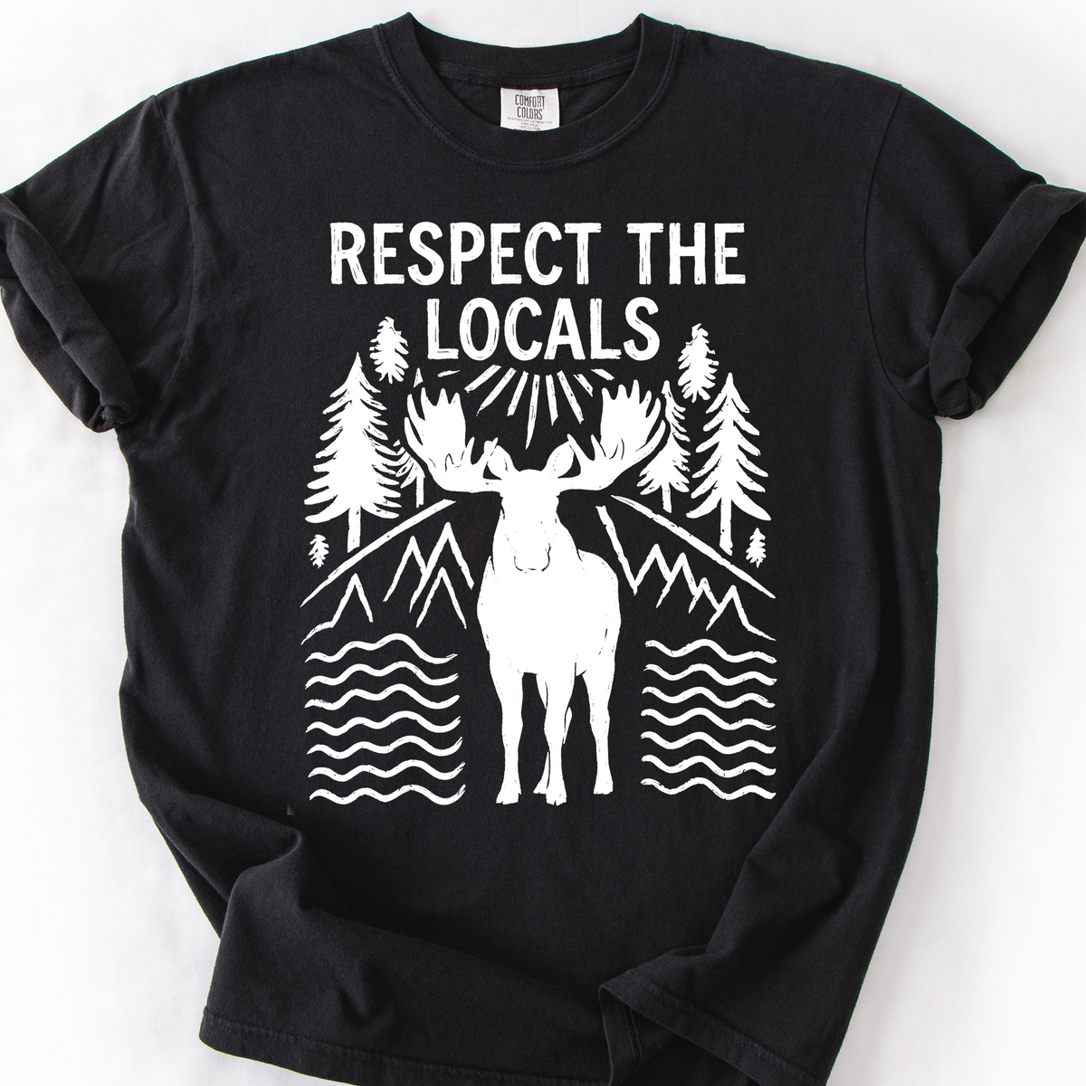 Respect the Locals (Moose) T-Shirt — Black
