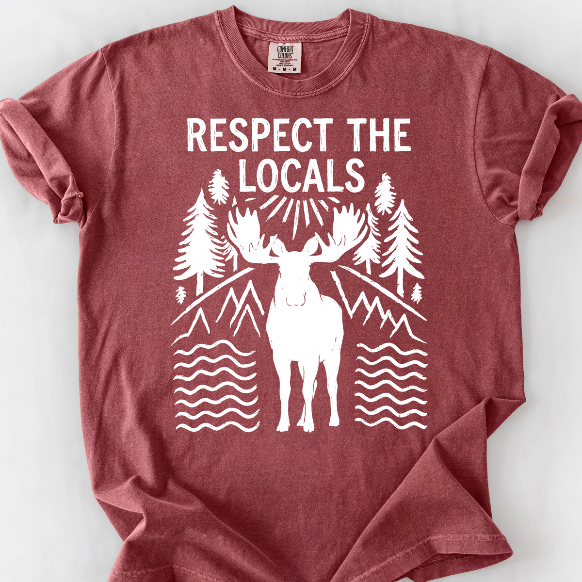 Respect the Locals (Moose) T-Shirt — Brick