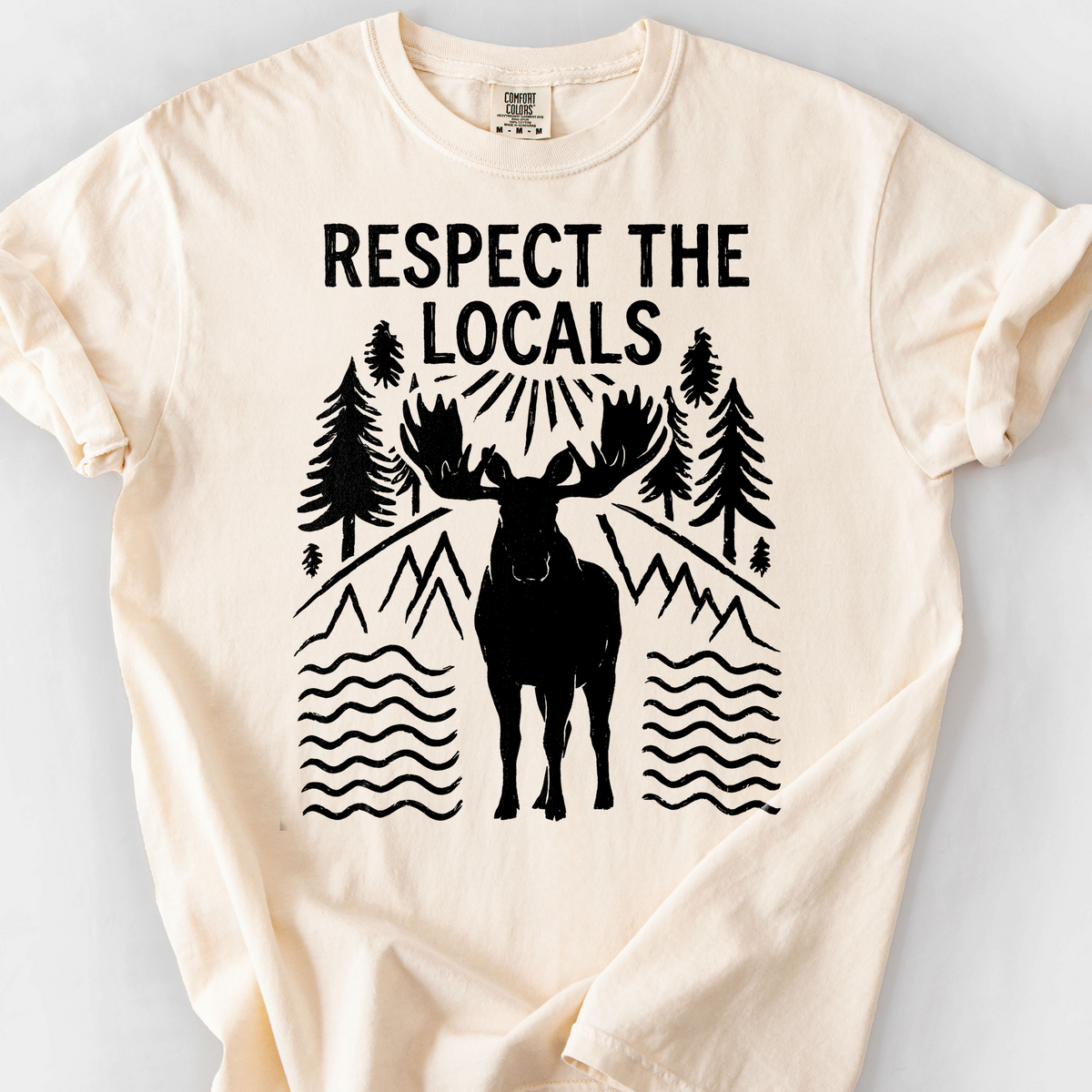 Respect the Locals (Moose) T-Shirt — Ivory