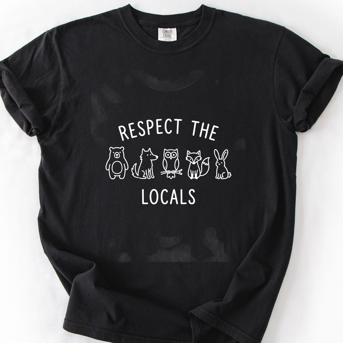 Respect the Locals (Doodle) T-Shirt — Black