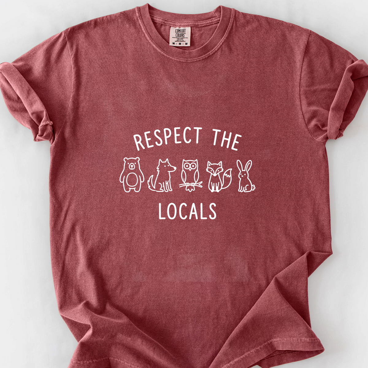 Respect the Locals (Doodle) T-Shirt — Brick