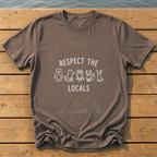 respect the locals multi handwritten mar T-Shirt — Espresso