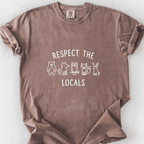 Respect the Locals (Doodle) T-Shirt — Espresso