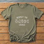 respect the locals multi handwritten mar T-Shirt — Moss