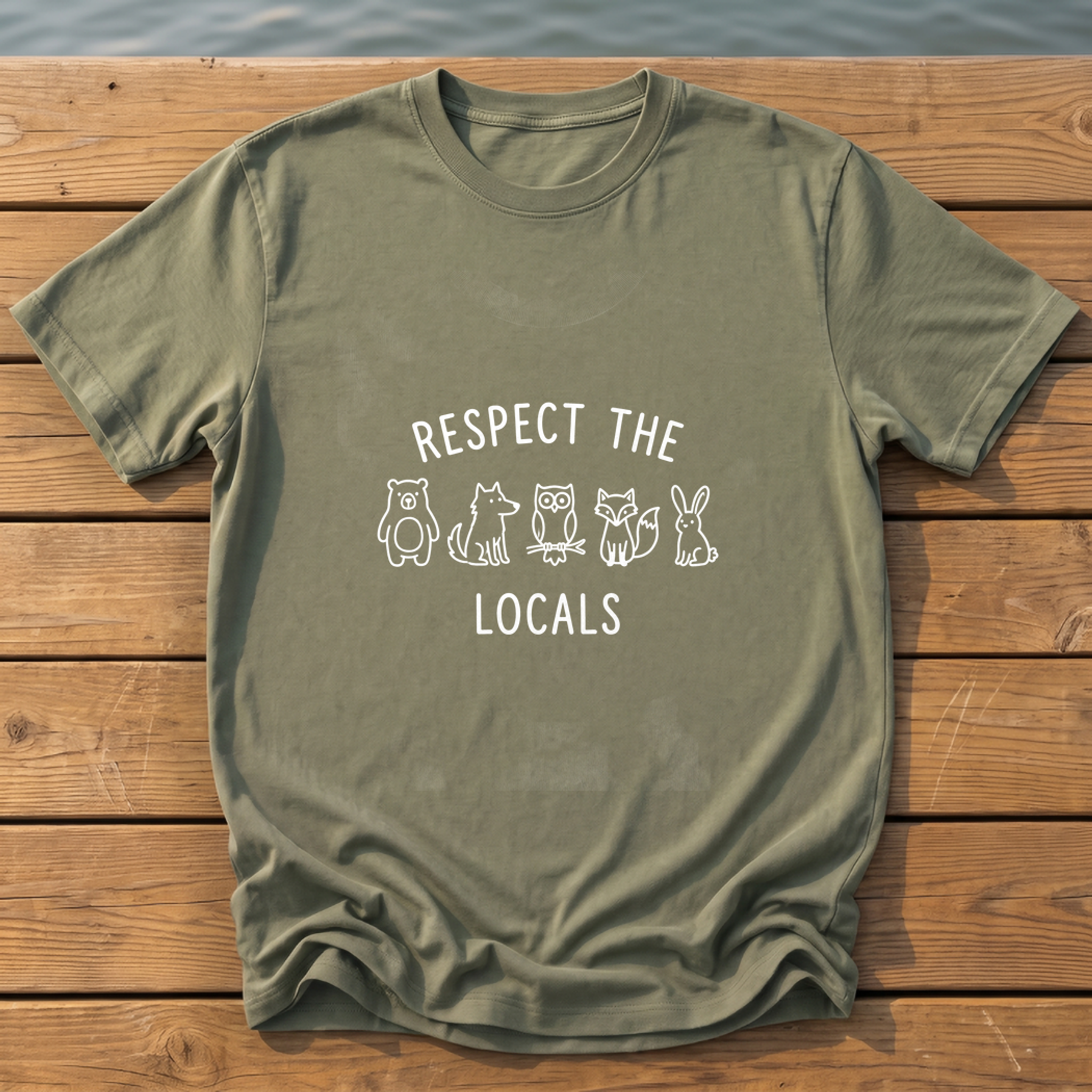 respect the locals multi handwritten mar T-Shirt — Moss