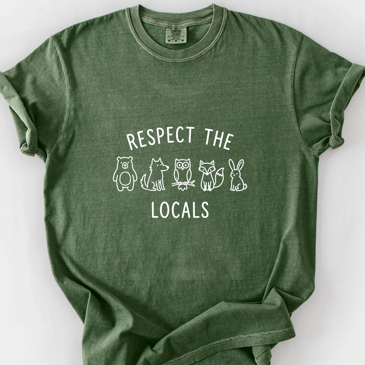 Respect the Locals (Doodle) T-Shirt — Moss