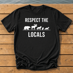 respect the locals multi minimal silhoue T-Shirt — Black