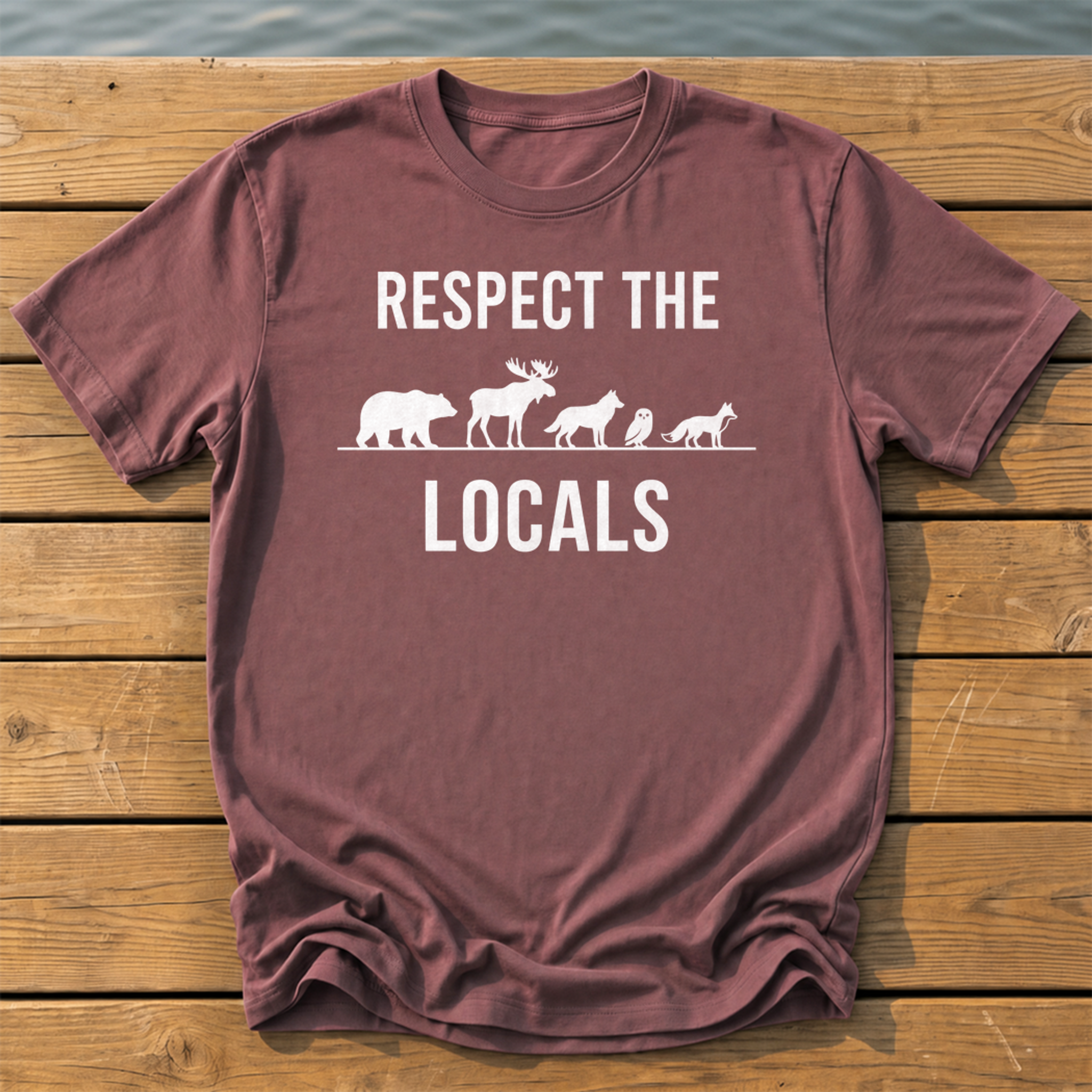 respect the locals multi minimal silhoue T-Shirt — Brick