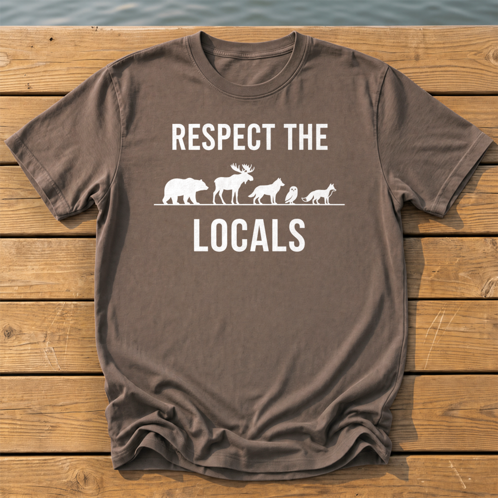 respect the locals multi minimal silhoue T-Shirt — Espresso