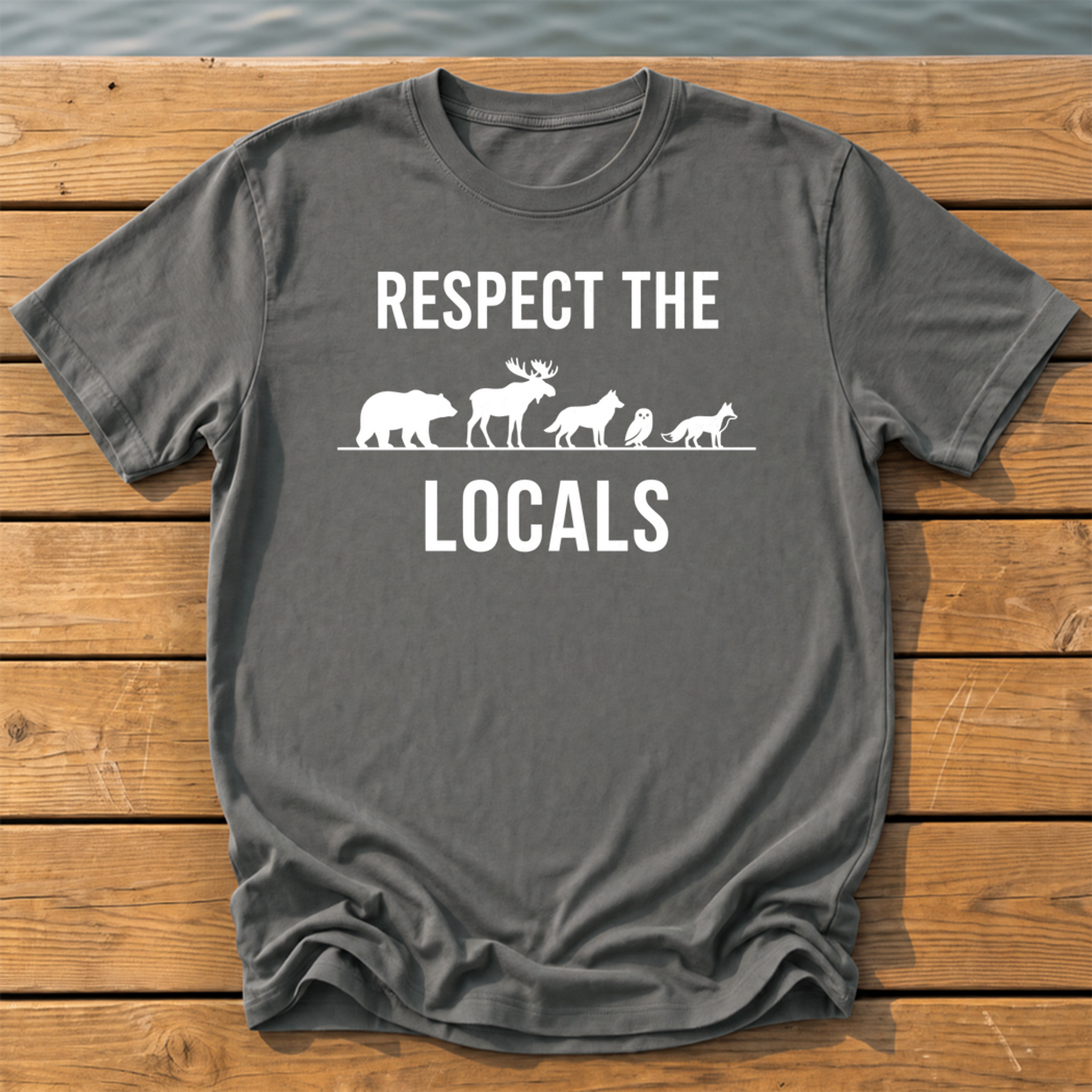 respect the locals multi minimal silhoue T-Shirt — Pepper