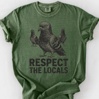 Respect The Locals Pigeons T-Shirt — Moss