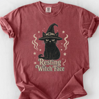 Resting Witch Face T-Shirt — Brick