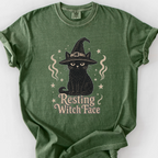 Resting Witch Face T-Shirt — Moss