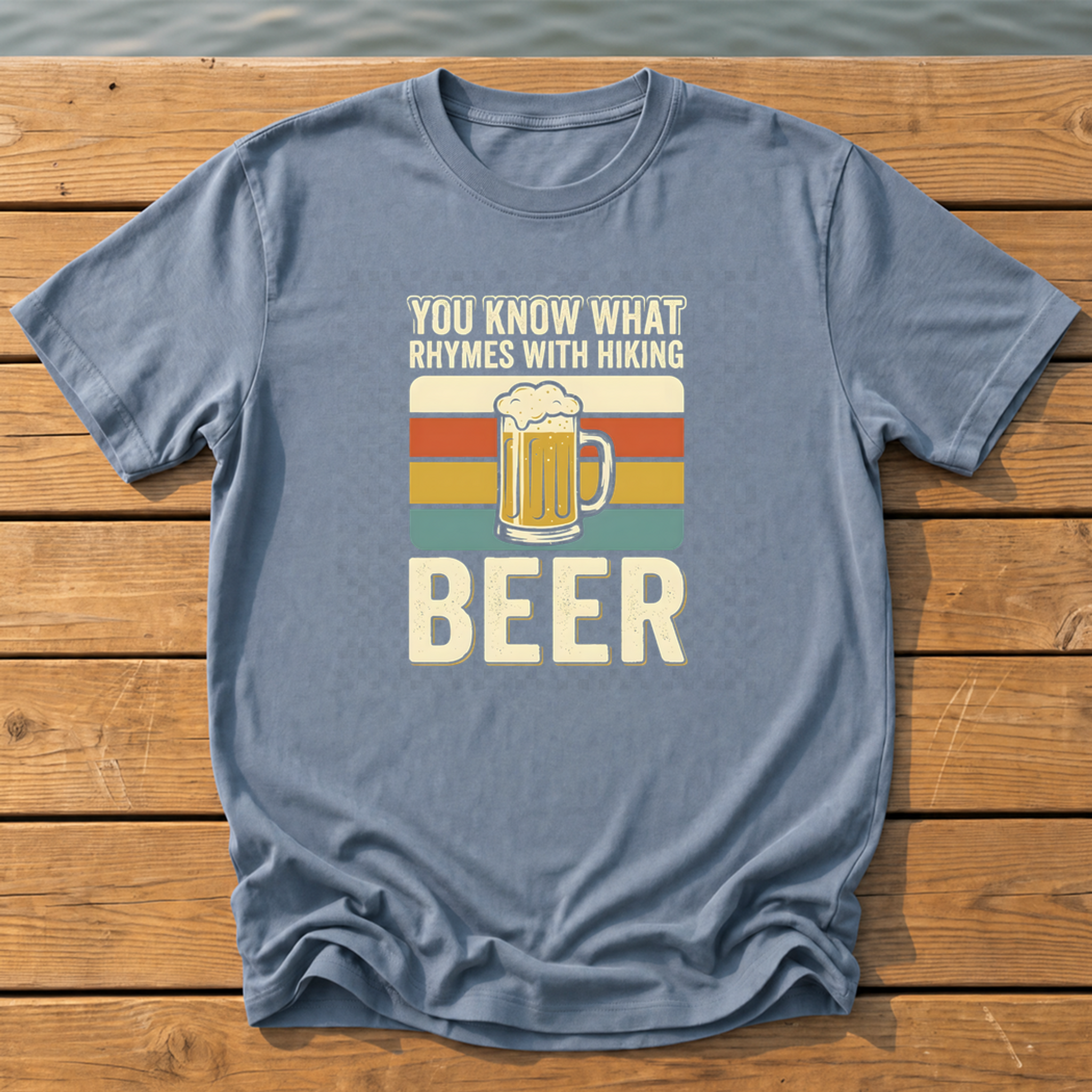 Rhymes With Hiking T-Shirt — Blue Jean