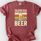 Rhymes With Hiking T-Shirt — Brick