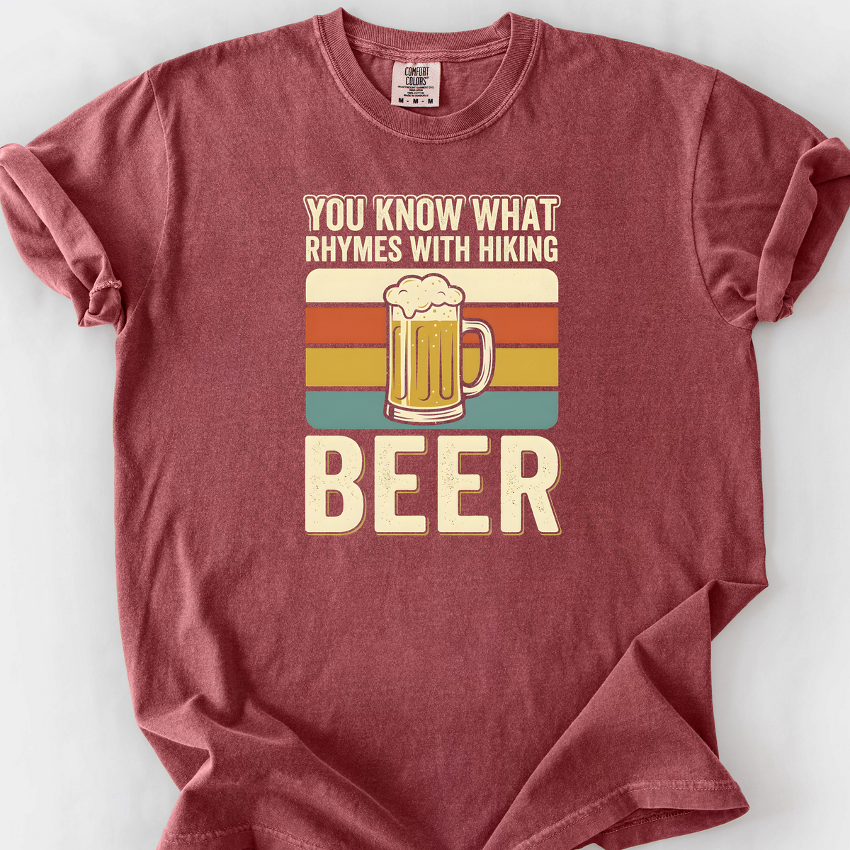 Rhymes With Hiking T-Shirt — Brick
