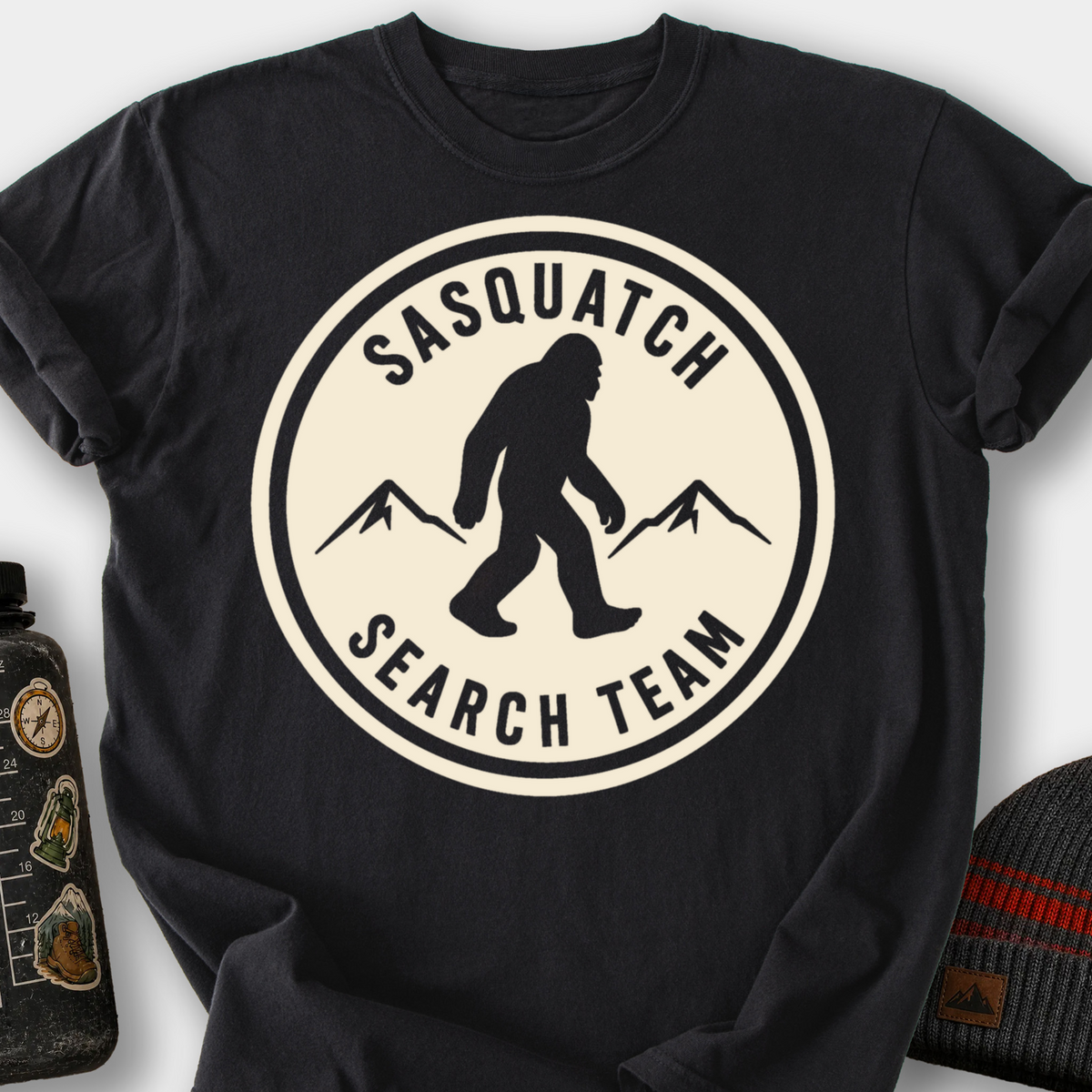 Sasquatch Search Team T-Shirt — Black