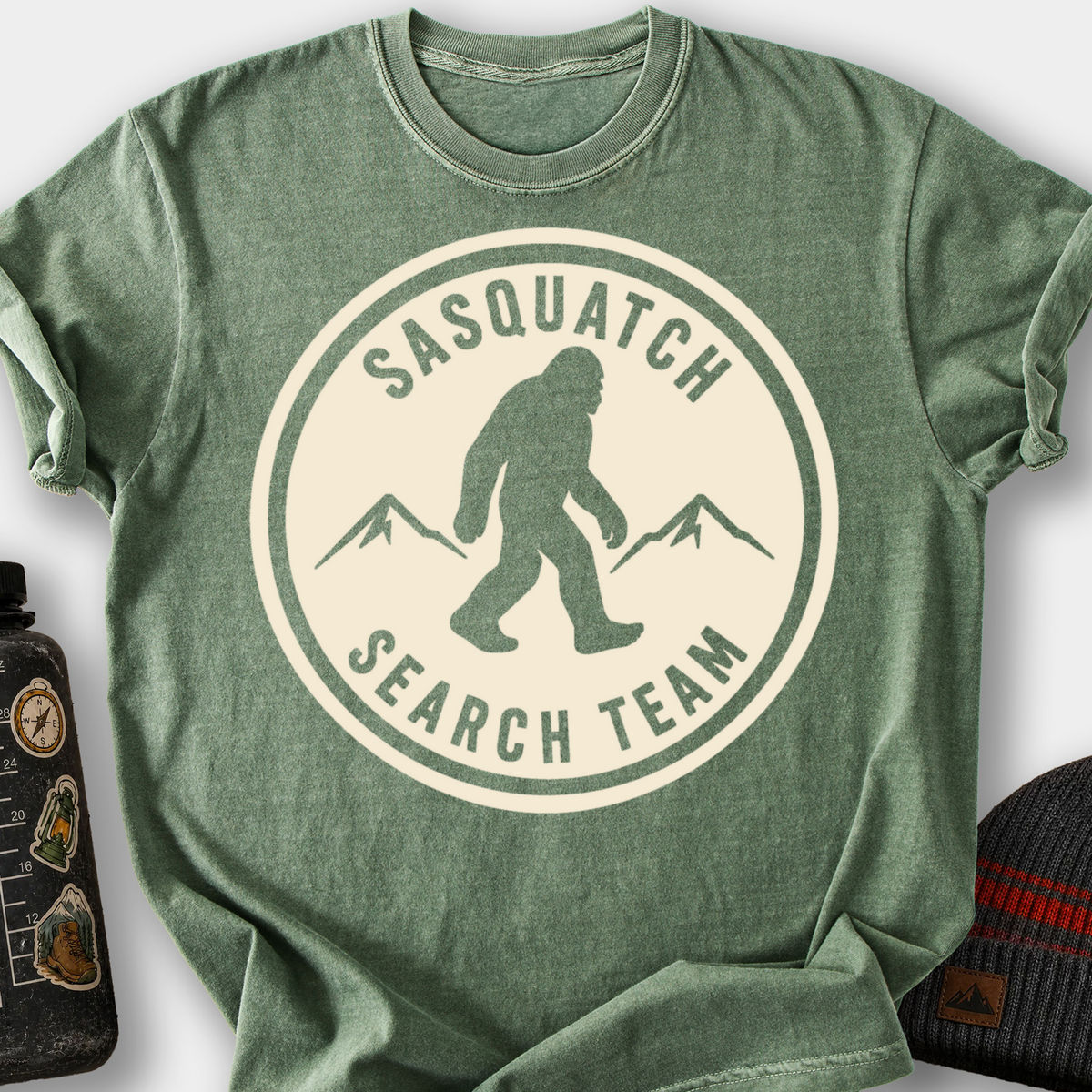 Sasquatch Search Team T-Shirt — Moss