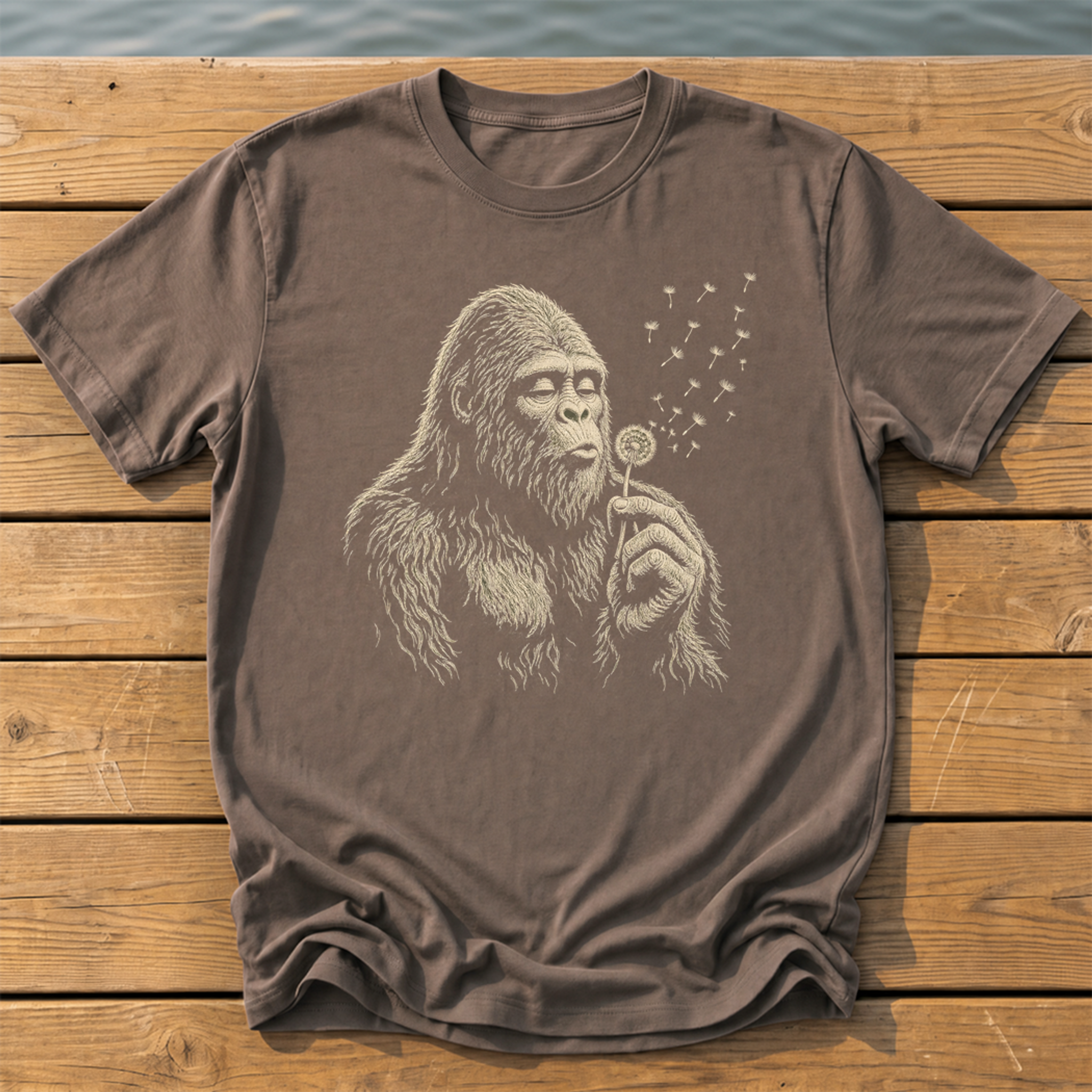 Sasquatch Wishes T-Shirt — Espresso