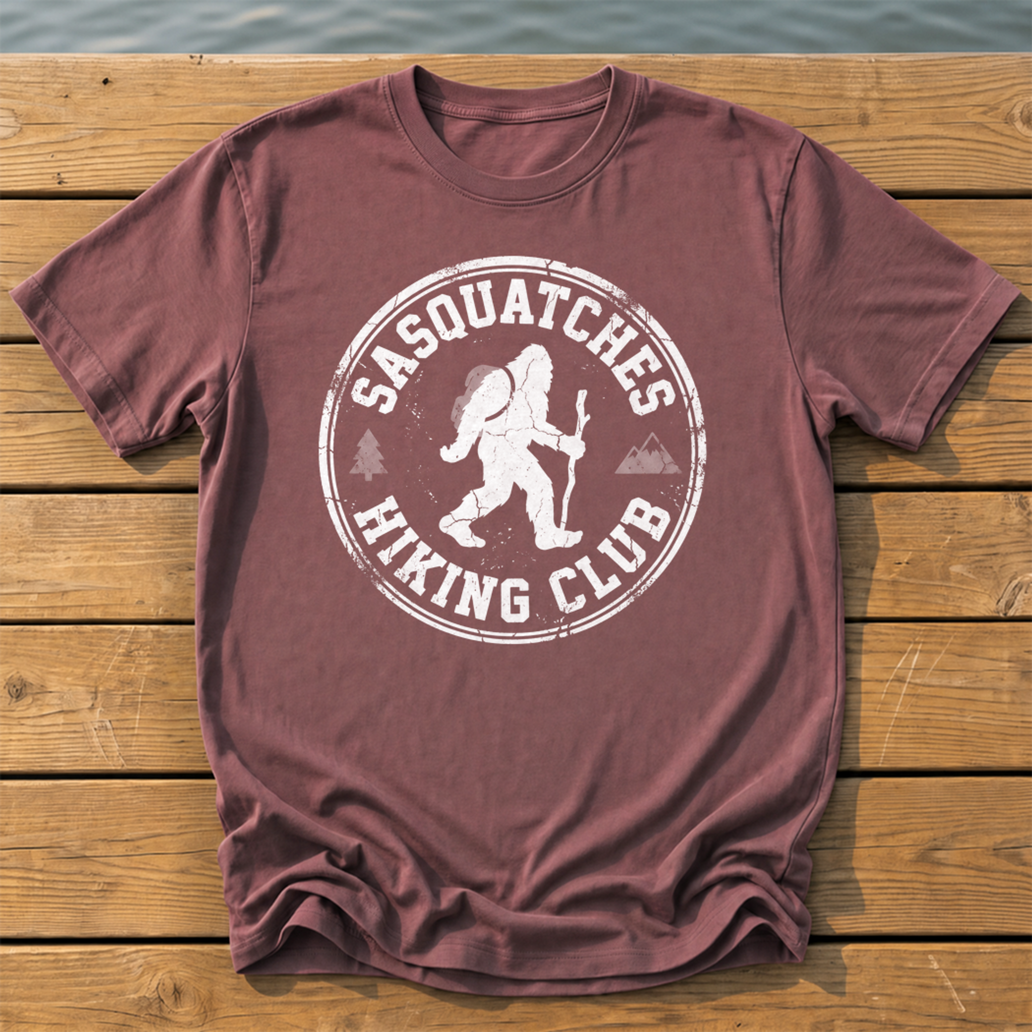 Sasquatches Hiking Club T-Shirt — Brick