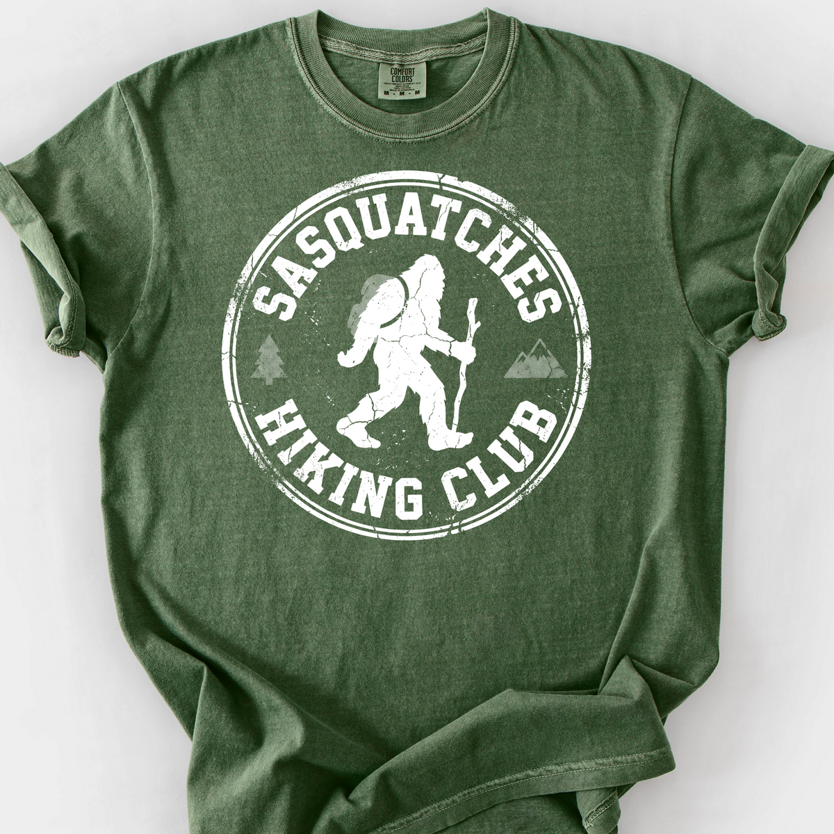 Sasquatches Hiking Club T-Shirt — Moss