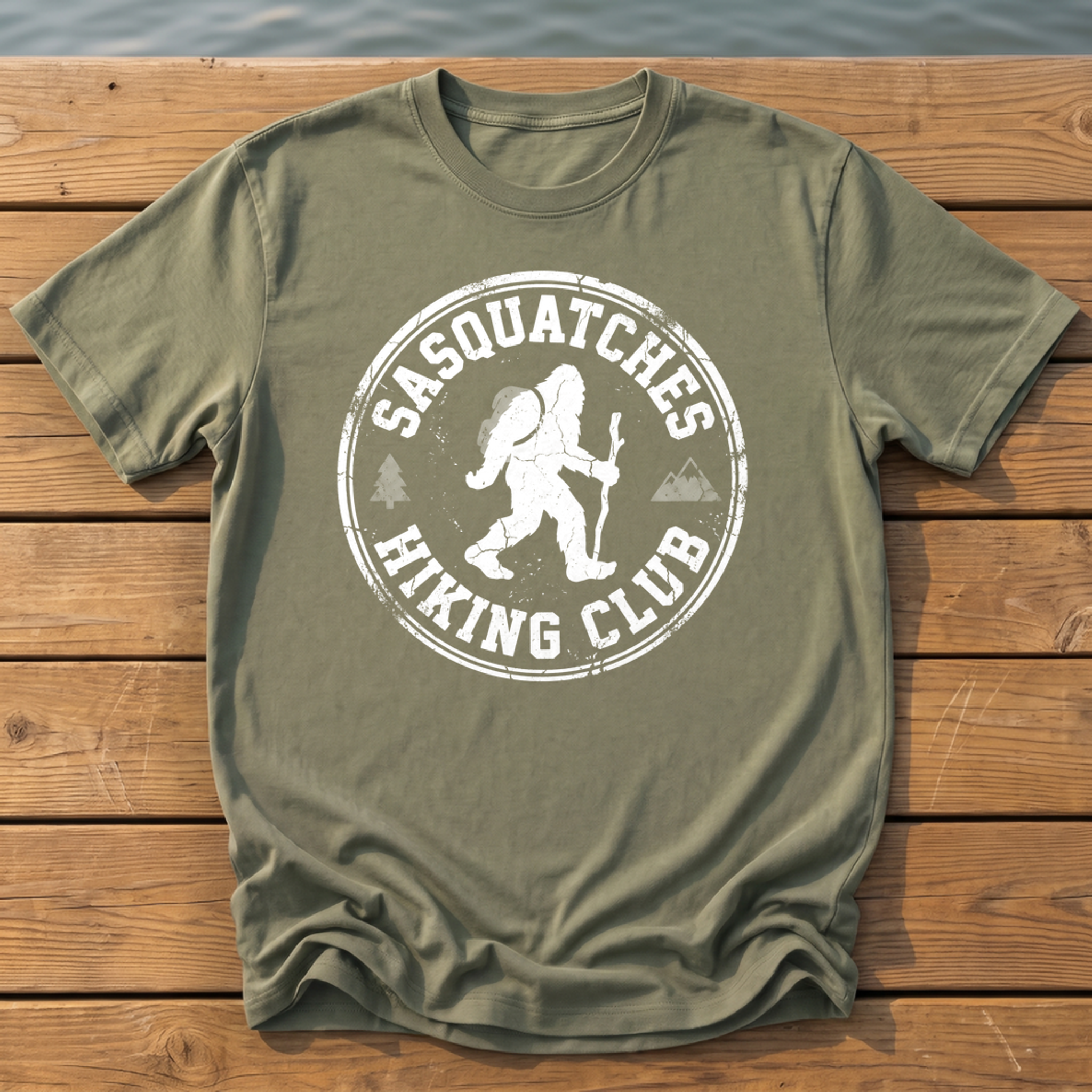 Sasquatches Hiking Club T-Shirt — Moss