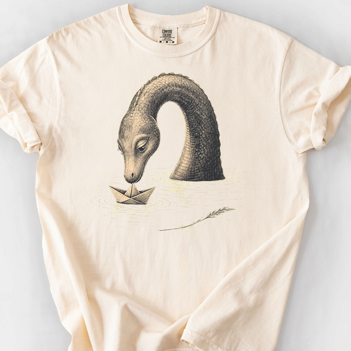Sea Creature Paper Boat T-Shirt — Ivory