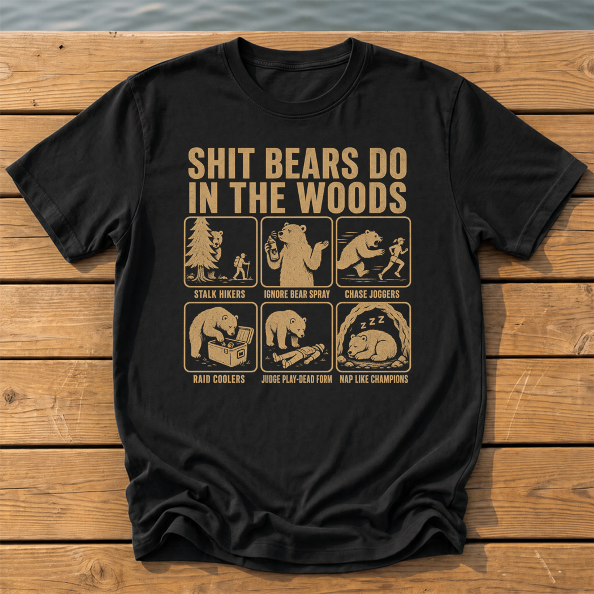 Shit Bears Do T-Shirt — Black