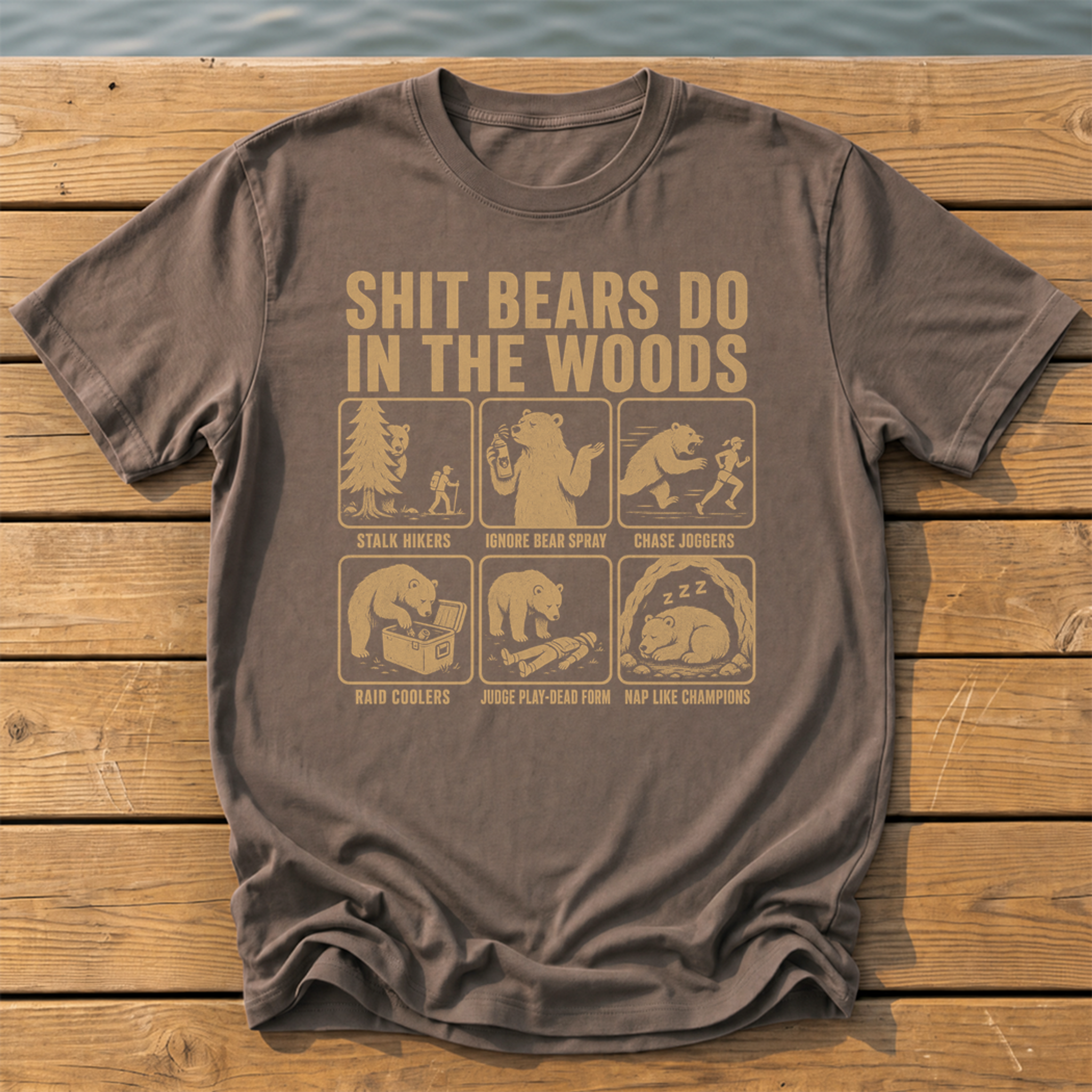 Shit Bears Do T-Shirt — Espresso