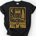 Silently Judging All Of You T-Shirt — Black