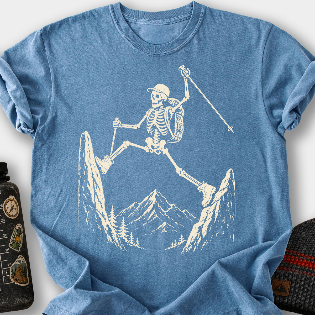 Skeleton Splits T-Shirt — Blue Jean