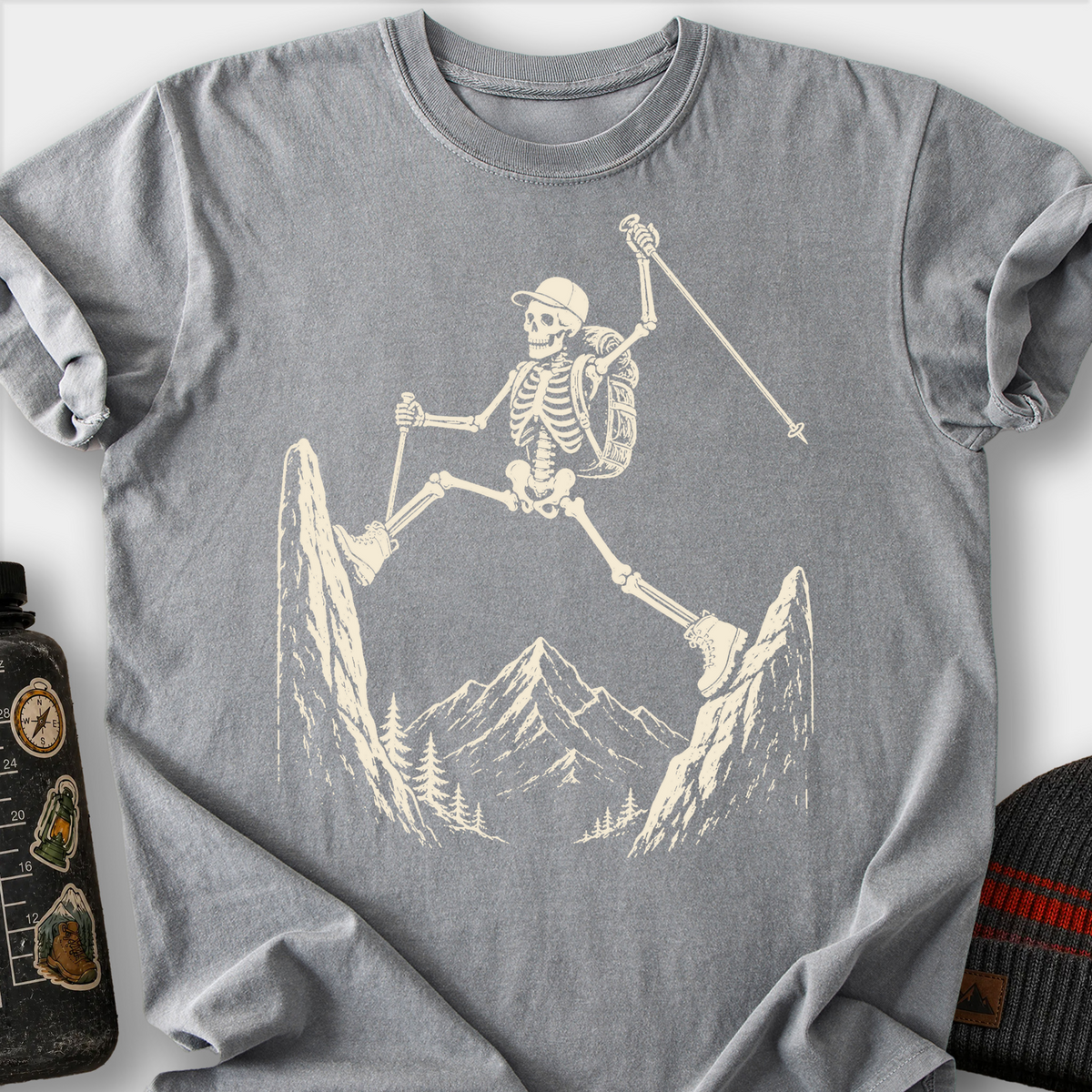 Skeleton Splits T-Shirt — Grey