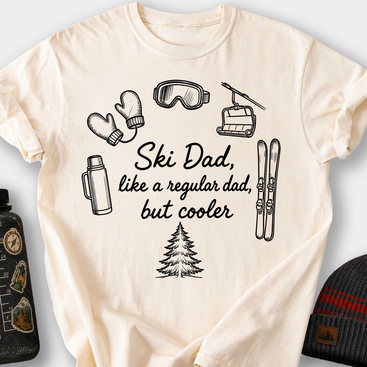 Ski Dad (Gear Ring) T-Shirt — Ivory