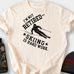 Skiing Is Hard Work T-Shirt — Ivory