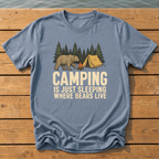 Sleeping Where Bears Live T-Shirt — Blue Jean