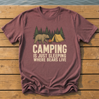 Sleeping Where Bears Live T-Shirt — Brick