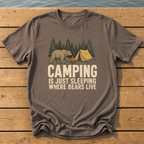 Sleeping Where Bears Live T-Shirt — Espresso