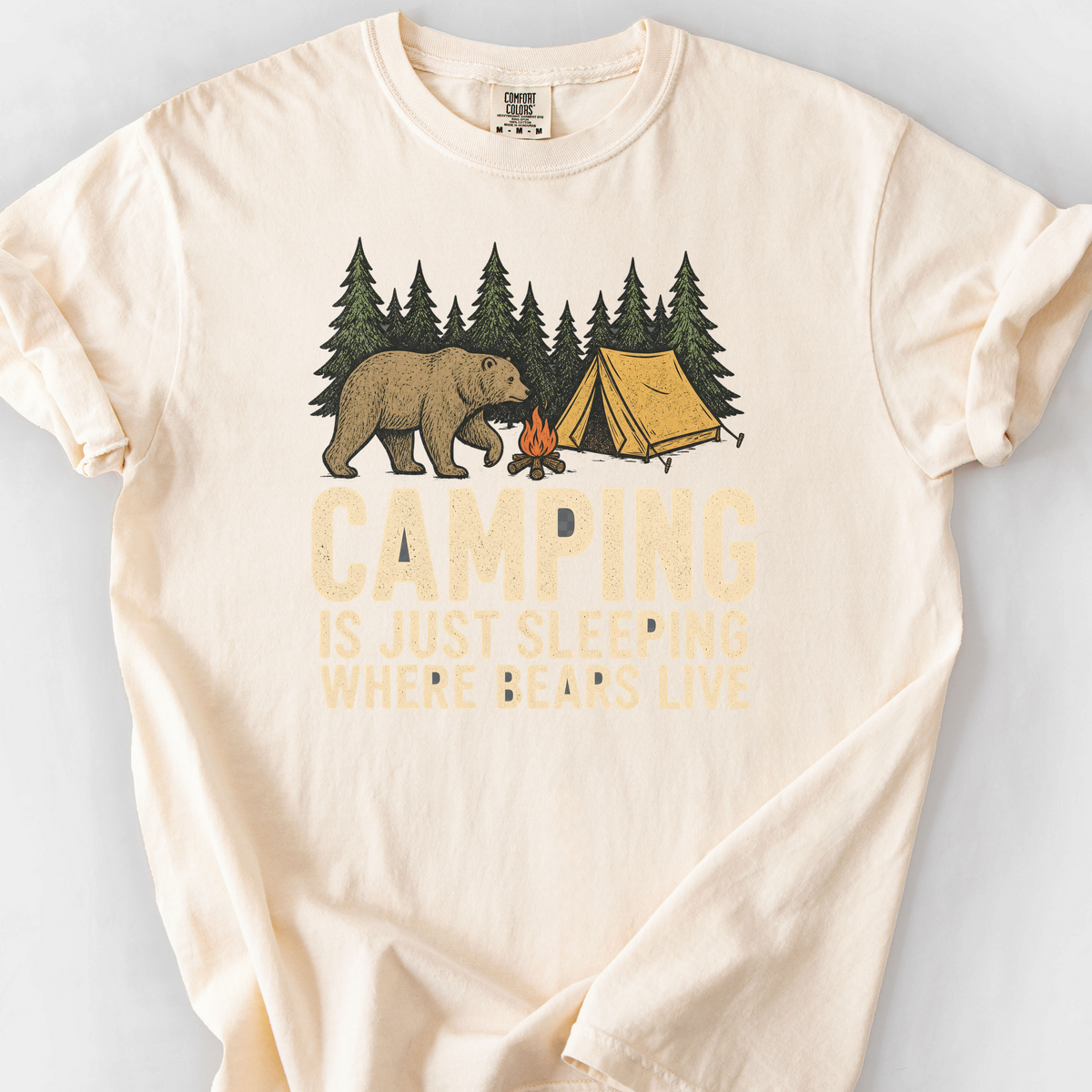 Sleeping Where Bears Live T-Shirt — Ivory