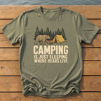 Sleeping Where Bears Live T-Shirt — Moss
