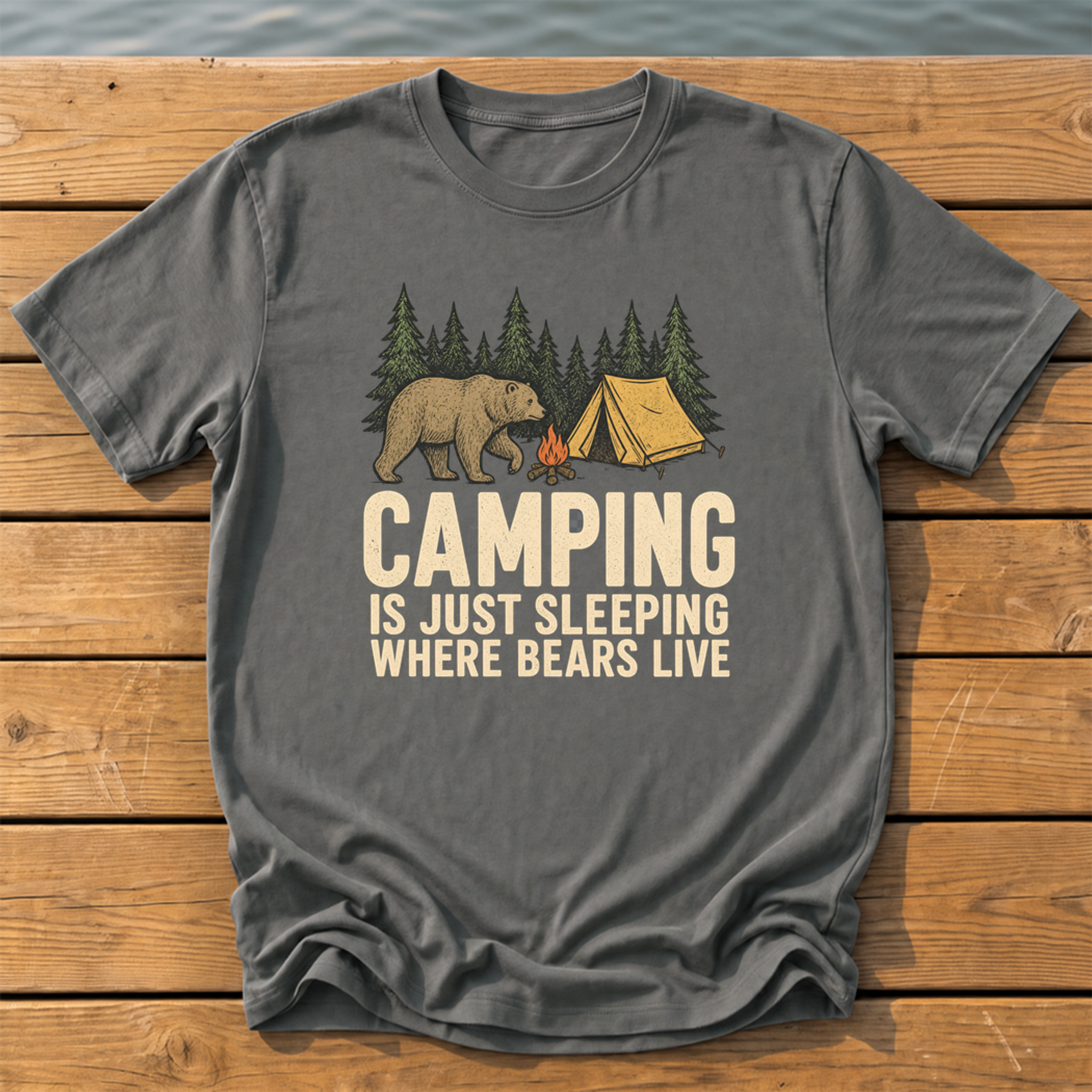 Sleeping Where Bears Live T-Shirt — Pepper
