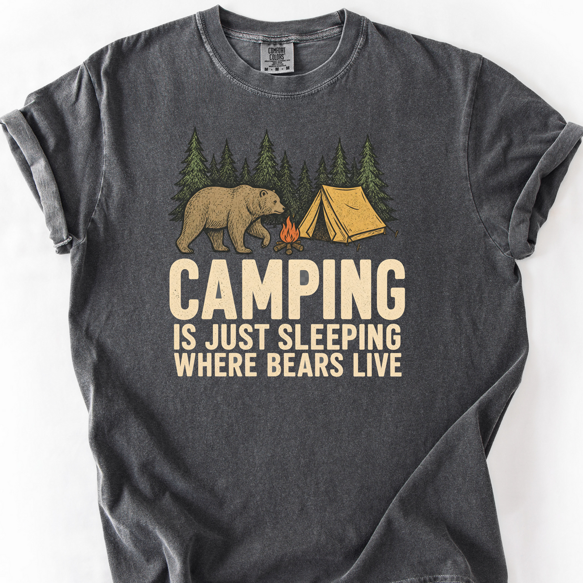 Sleeping Where Bears Live T-Shirt — Pepper