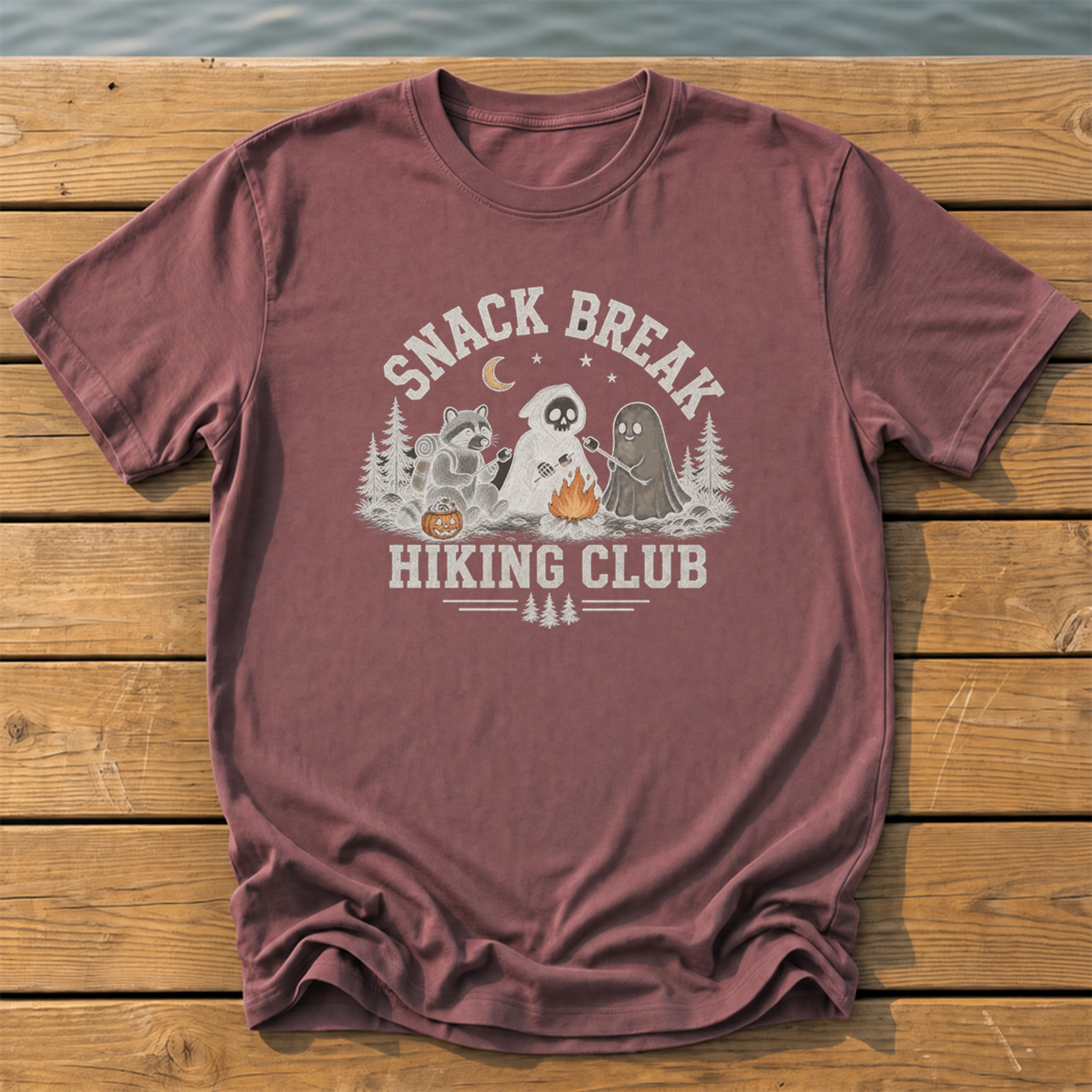 Snack Break Hiking Club T-Shirt — Brick