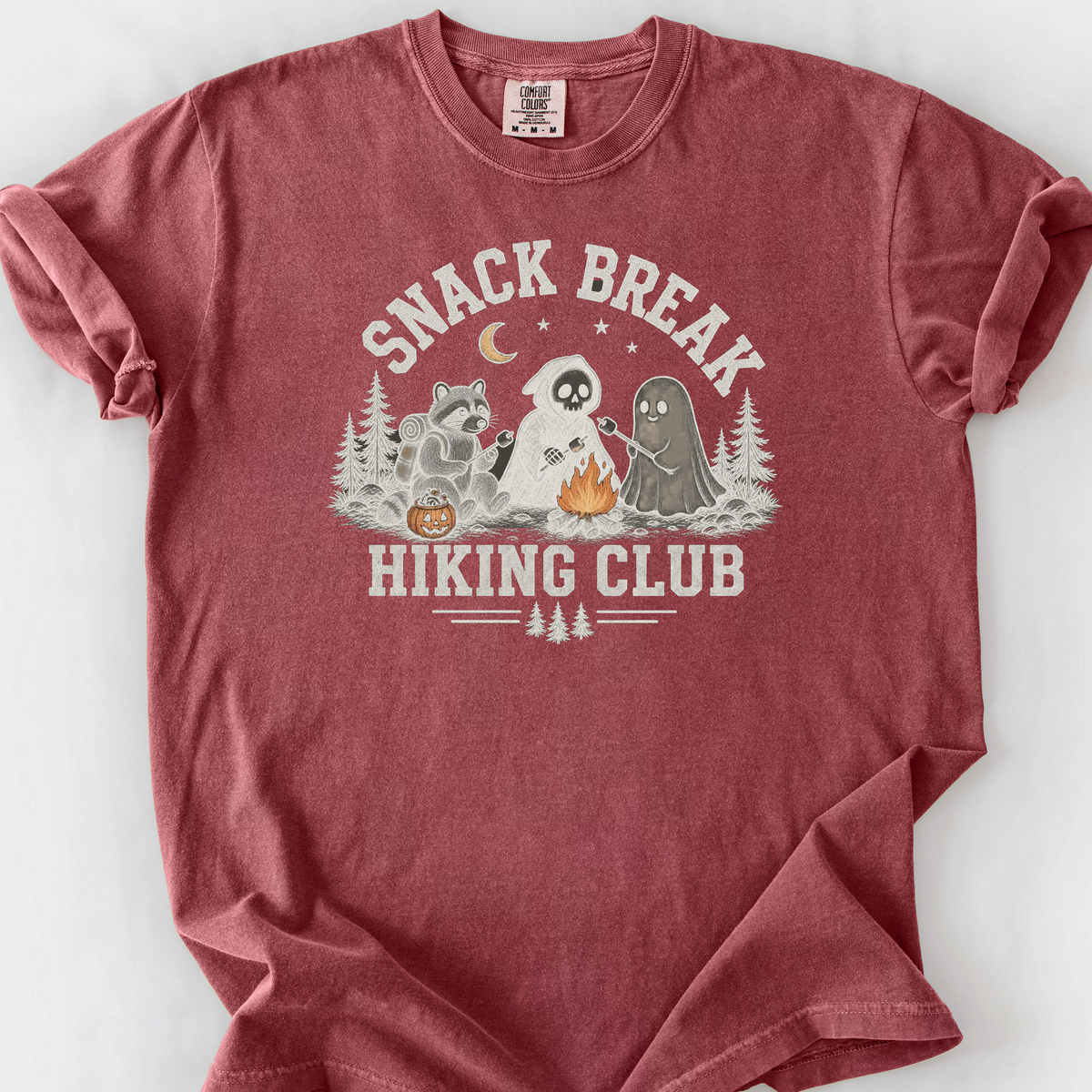 Snack Break Hiking Club T-Shirt — Brick