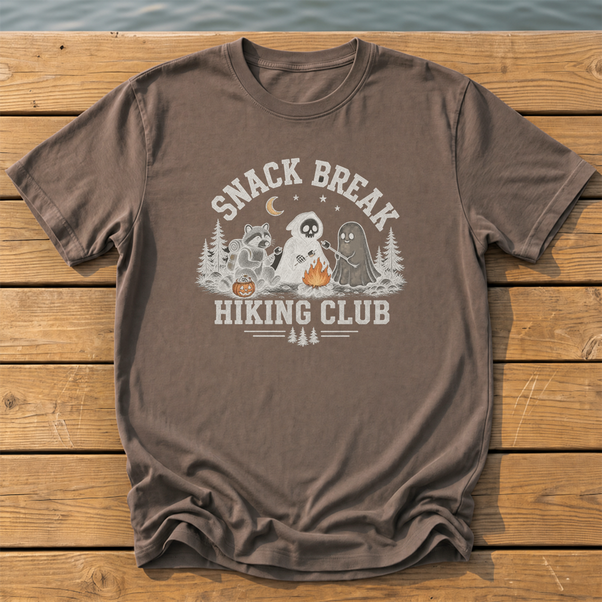 Snack Break Hiking Club T-Shirt — Espresso