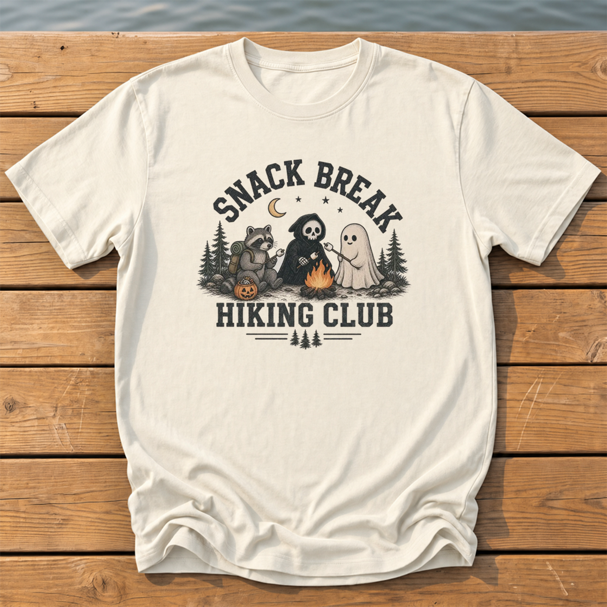Snack Break Hiking Club T-Shirt — Ivory