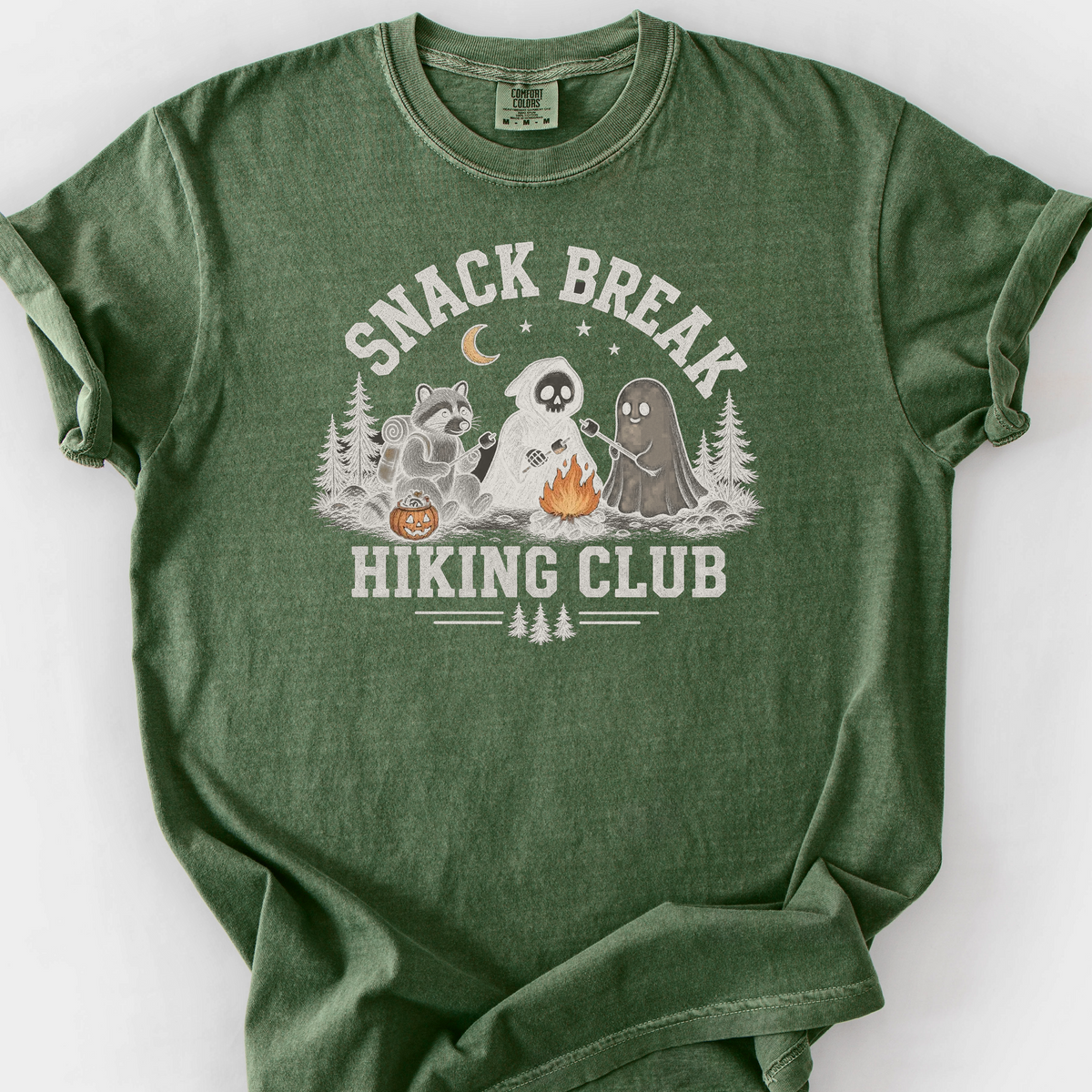 Snack Break Hiking Club T-Shirt — Moss