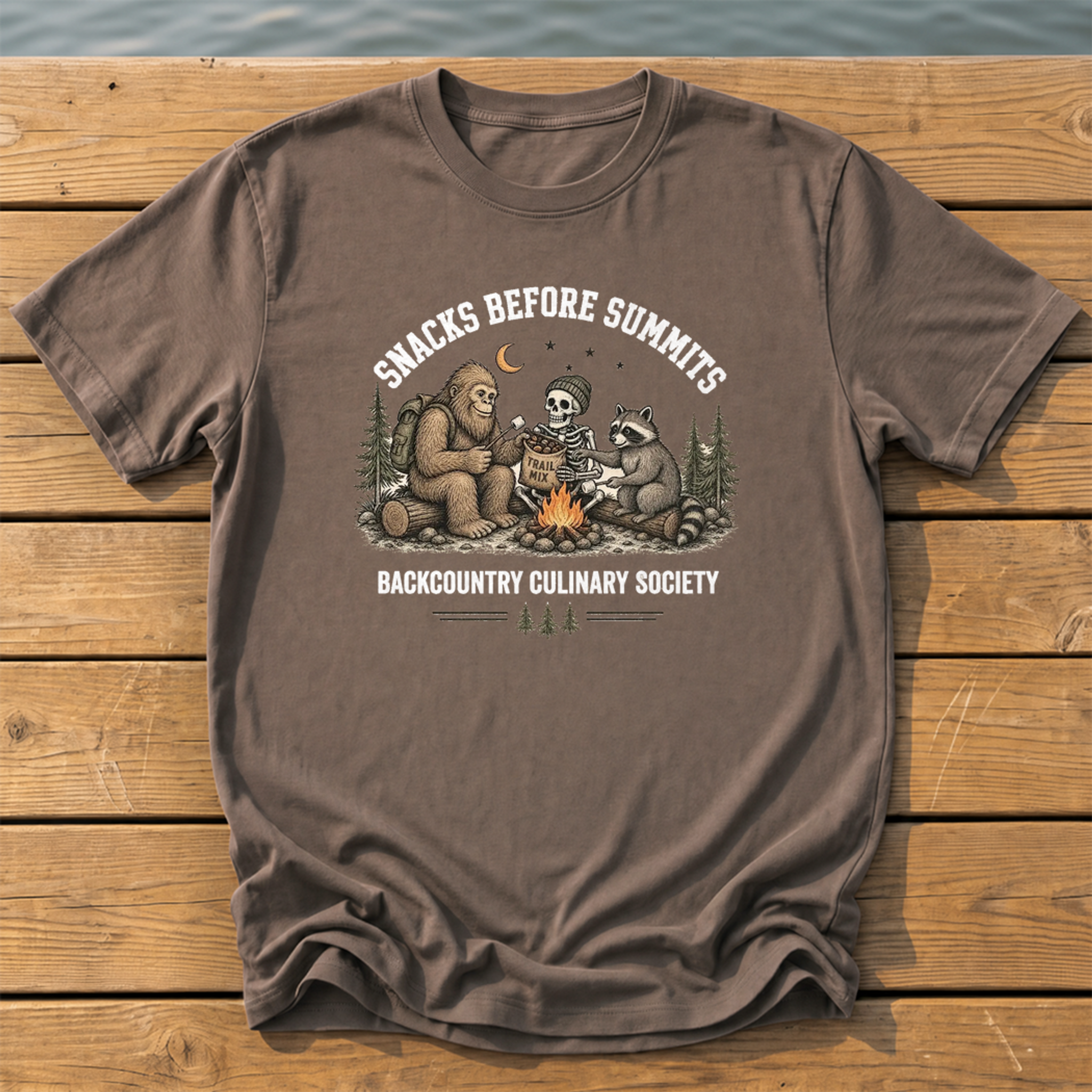 Snacks Before Summits T-Shirt — Espresso